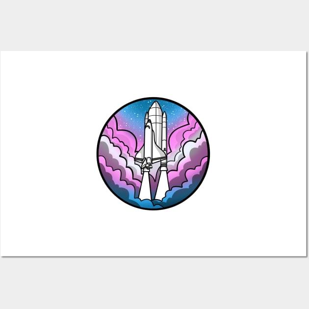 Transgender Pride Rocket Wall Art by LivianPearl